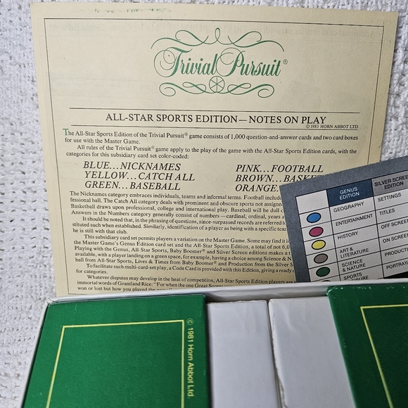 Trivial Pursuit Card‎ Game - All Star Sports Edition Expansion Set VINTAGE - Picture 6 of 16